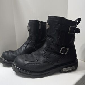 Harley-Davidson Men's Black Buckle Boots
